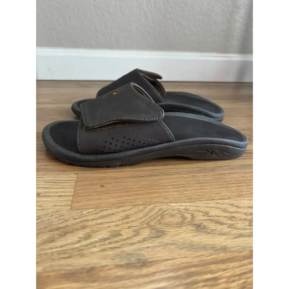 Olakai Nalu Men’s Versatile Slide Sandals Brown Size 9